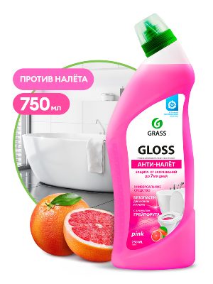 Чистящий гель для ванны и туалета Gloss pink 750мл